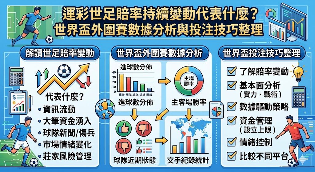 運彩世足賠率持續變動代表什麼?世界盃外圍賽數據分析與投注技巧整理